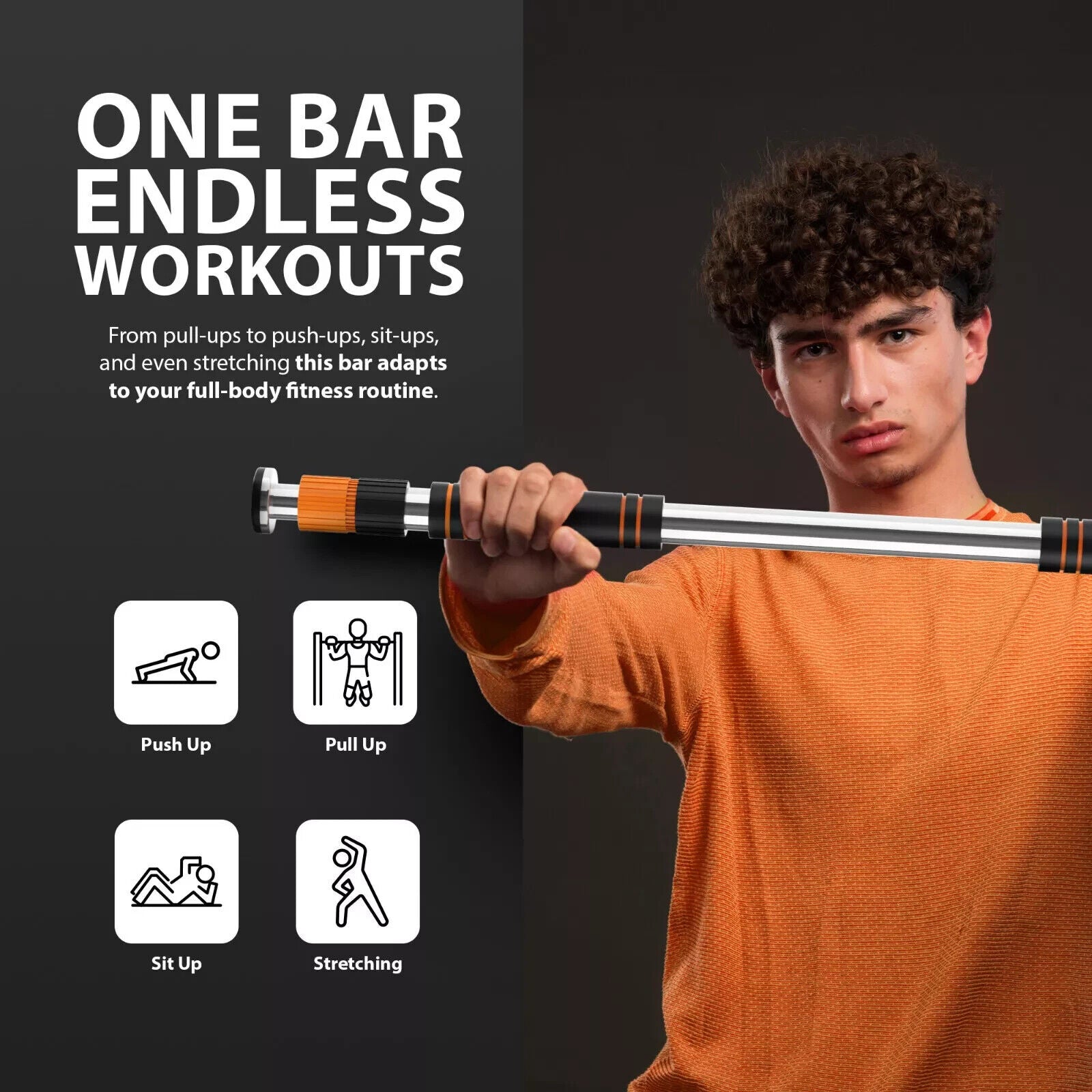 Adjustable Doorway Pull-Up Bar for Home Workouts
