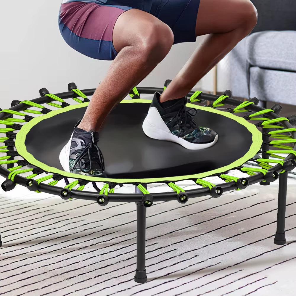40" Black & Green Round Garden Fitness Trampoline