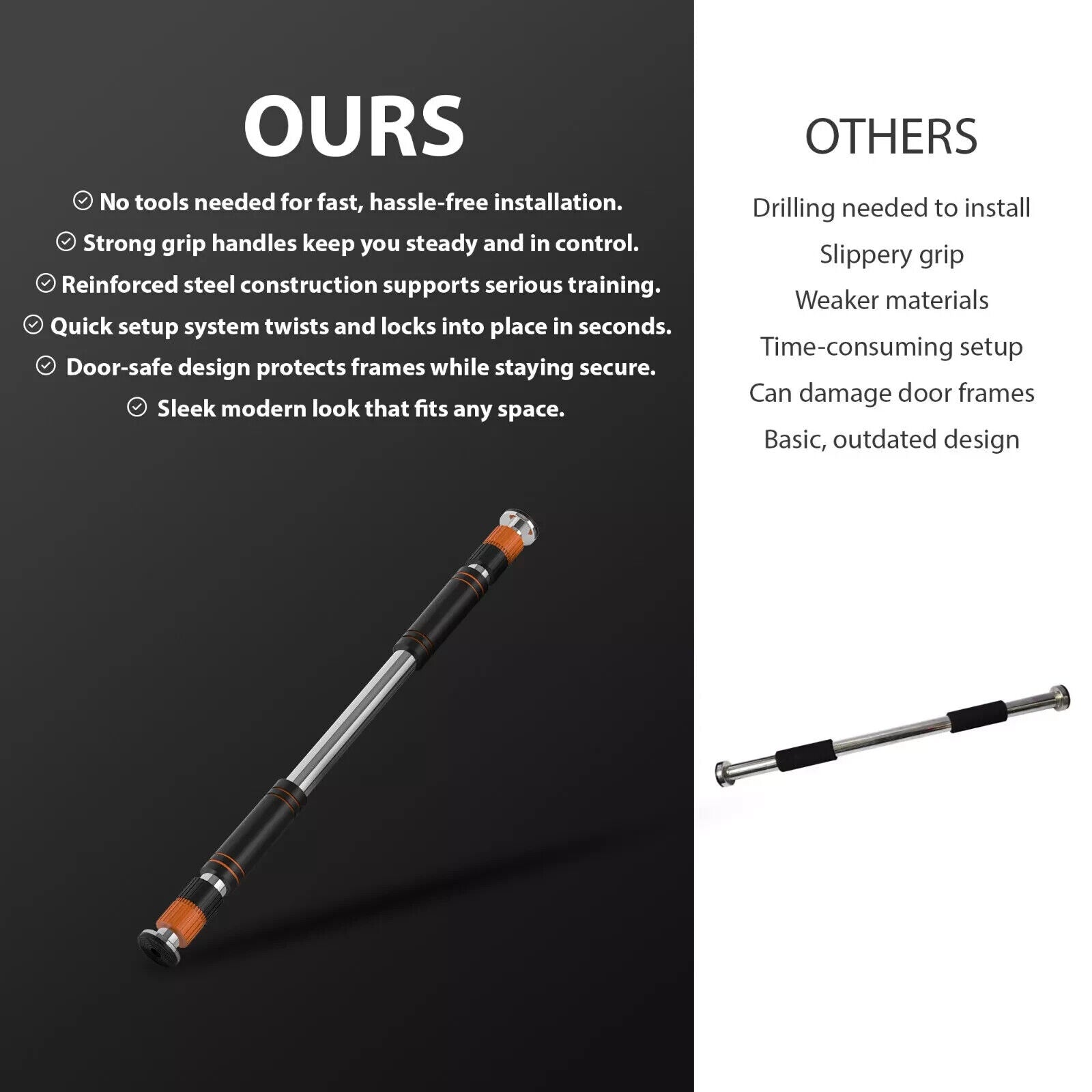 Adjustable Doorway Pull-Up Bar for Home Workouts