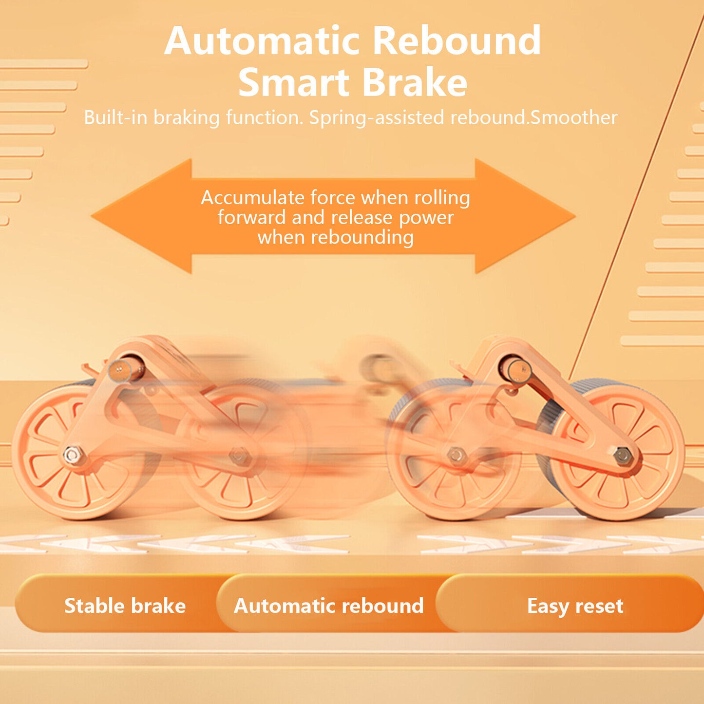 Automatic Rebound AB Roller with Elbow Support & Anti-Slip Design