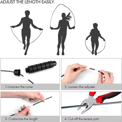 Tangle-Free Speed Jump Rope with Bearings
