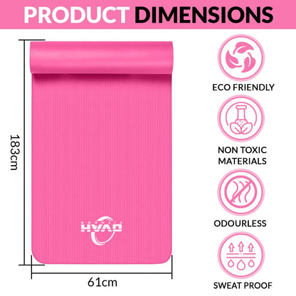 Extra Thick 15MM Non-Slip Yoga Mat for Fitness & Pilates