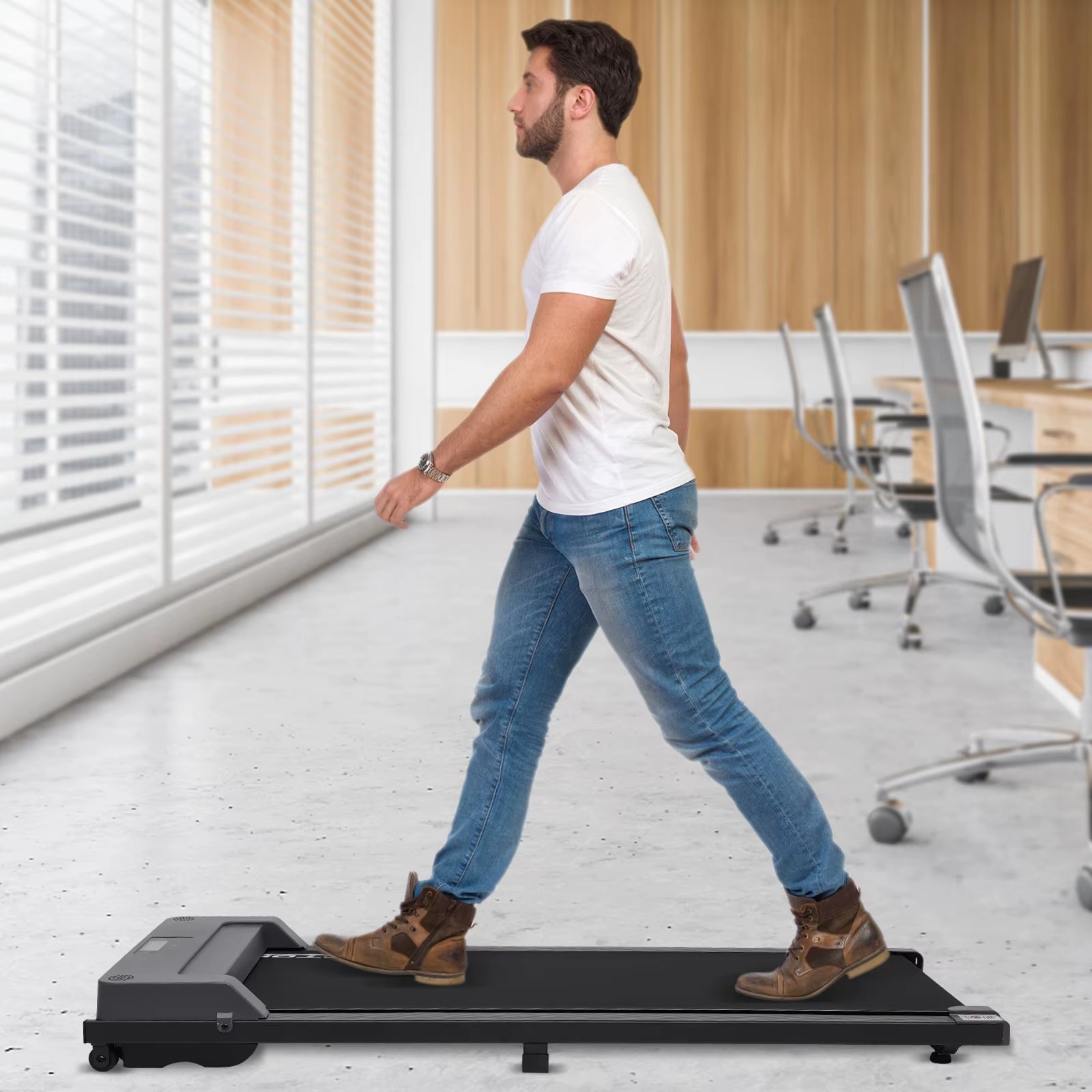 Under Desk Electric Treadmill with LED Display & Remote