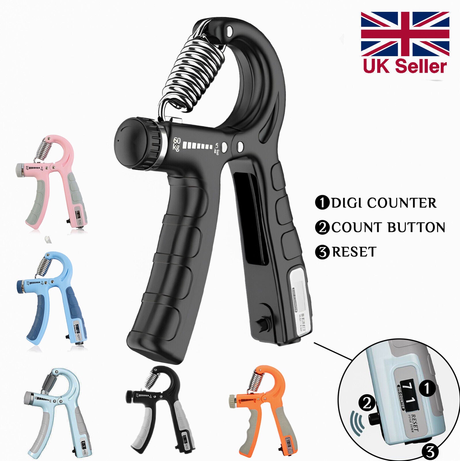 Adjustable Hand Grip Strengthener (5–60kg)