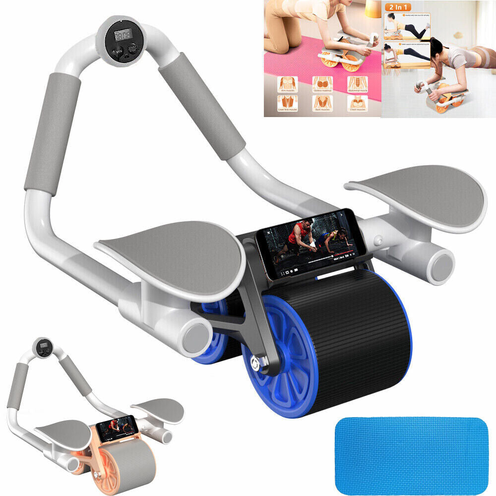 Automatic Rebound AB Roller with Elbow Support & Anti-Slip Design