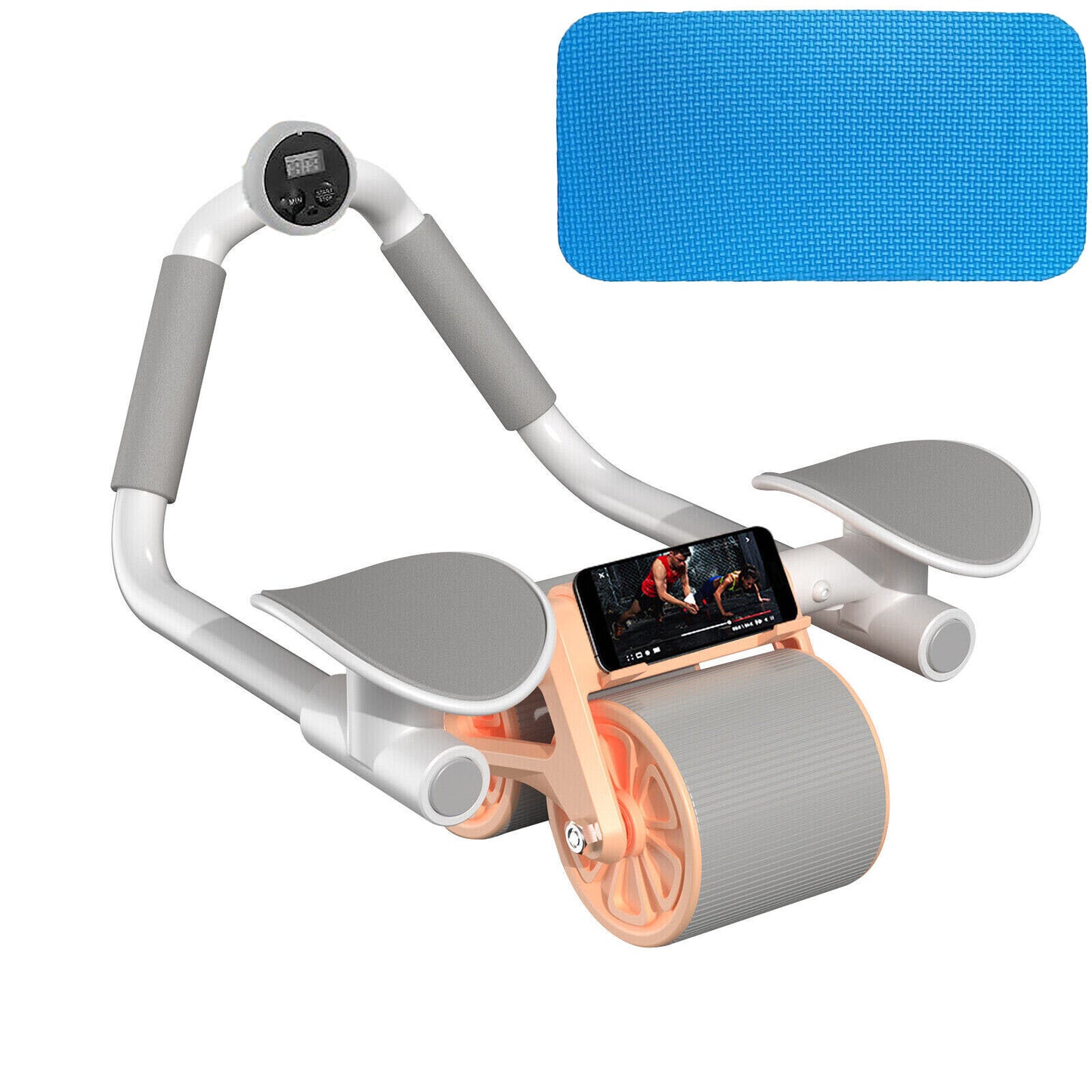 Automatic Rebound AB Roller with Elbow Support & Anti-Slip Design