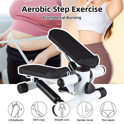 Mini Stair Stepper with Resistance Bands & LCD