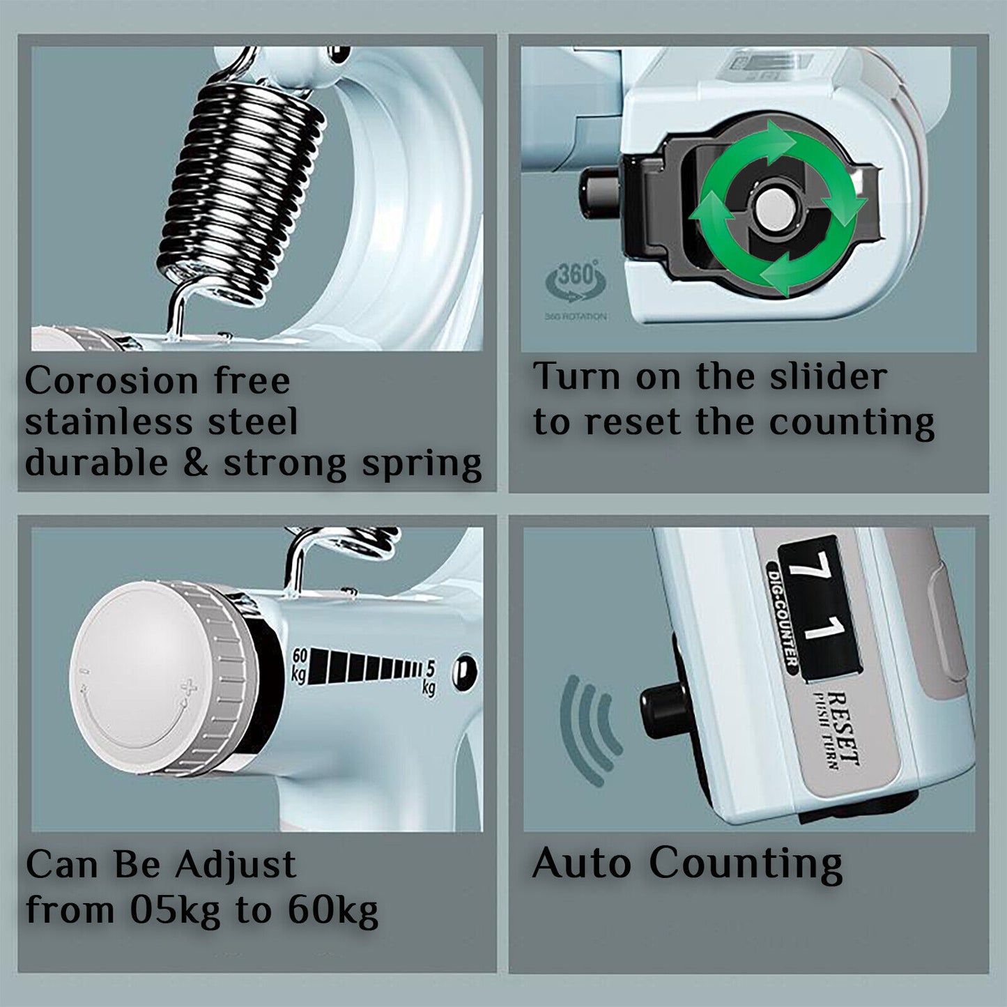 Adjustable Hand Grip Strengthener (5–60kg)