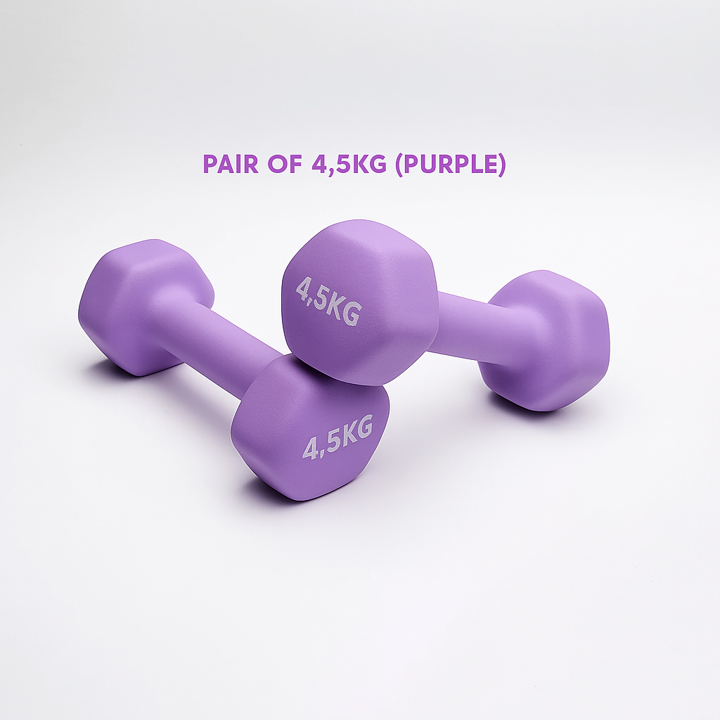 Neoprene Dumbbell Pair for Home & Gym Fitness