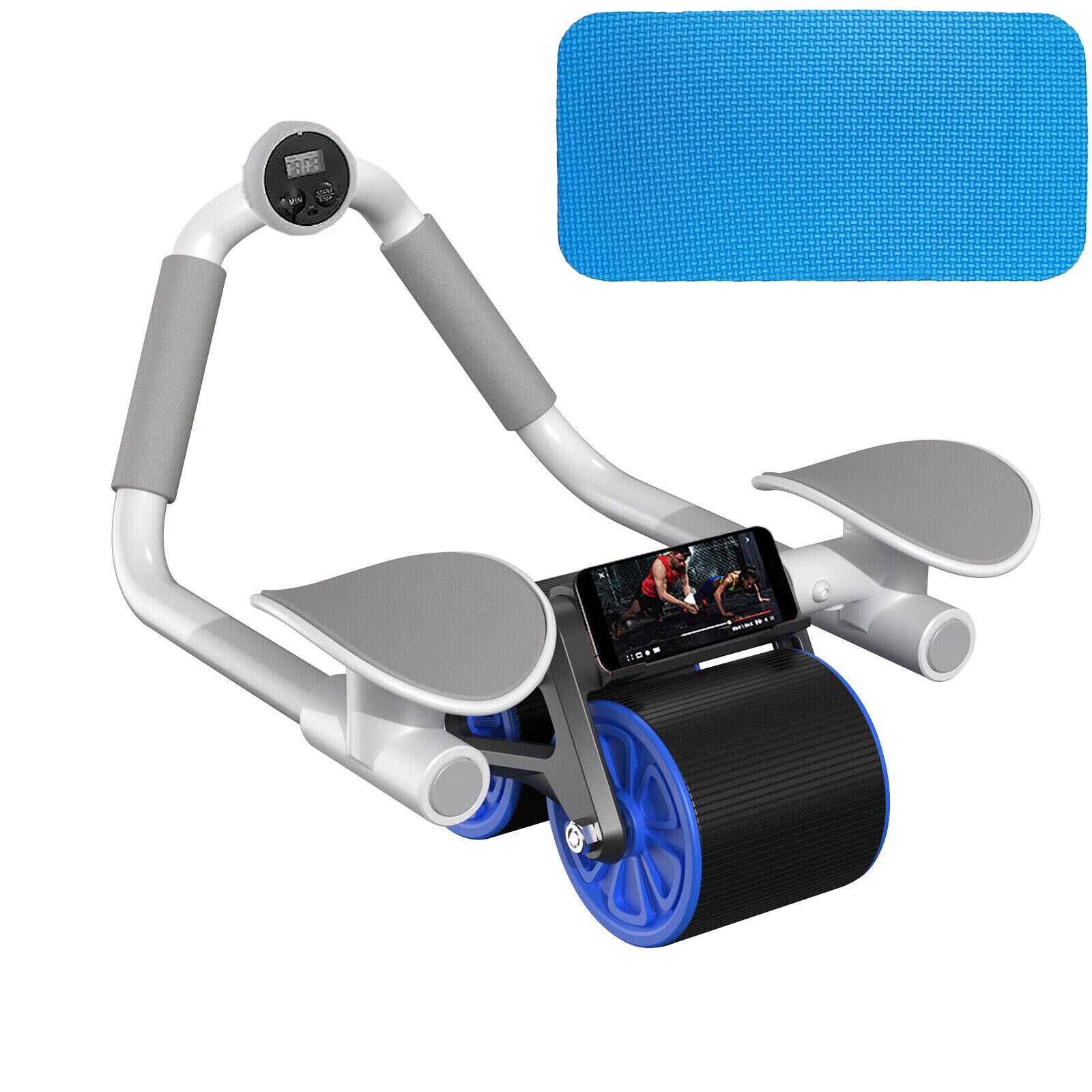 Automatic Rebound AB Roller with Elbow Support & Anti-Slip Design