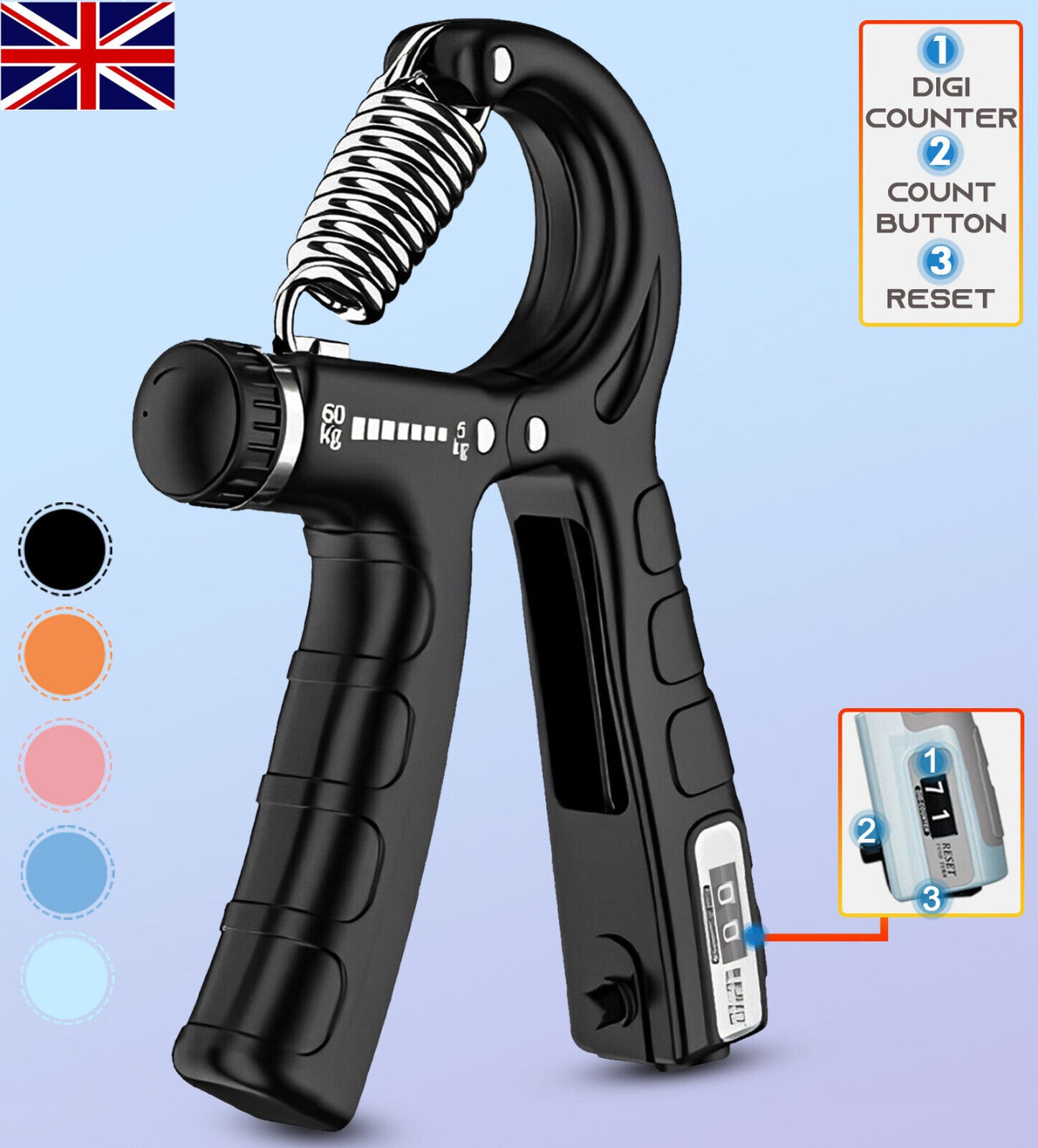 Adjustable Hand Grip Strengthener (5–60kg)