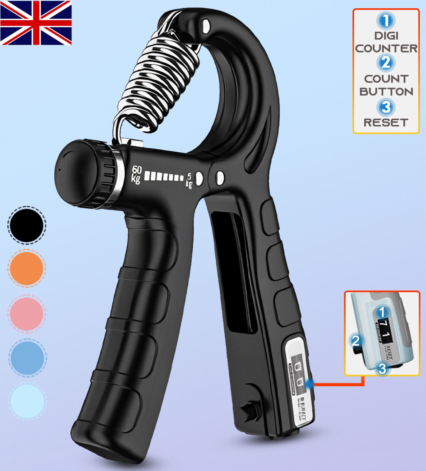 Adjustable Hand Grip Strengthener (5–60kg)