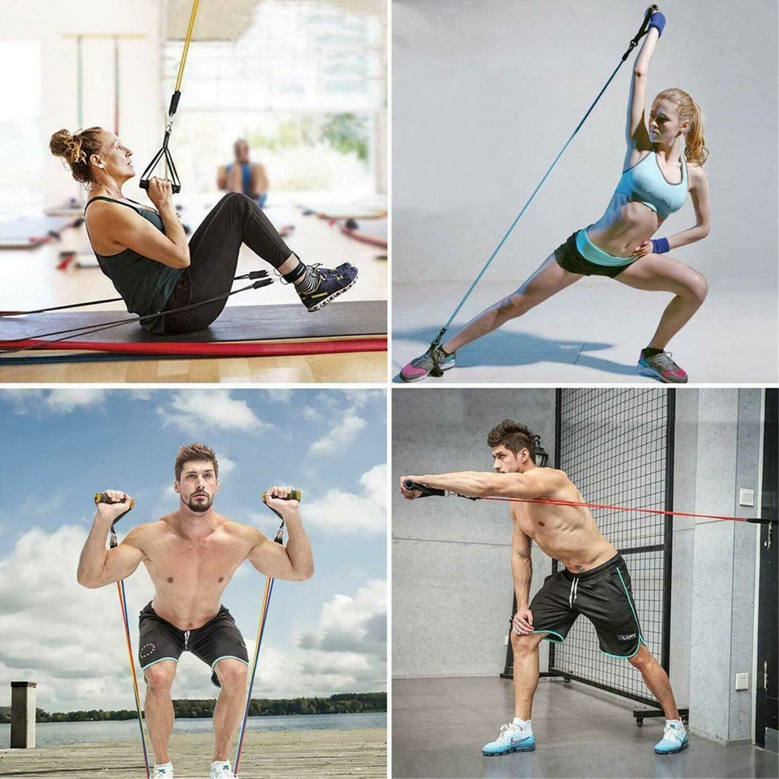 Resistance Tubes Bands Set for CrossFit & Fitness (12PCS)